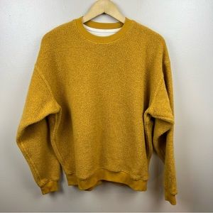Outdoor Voices MegaFleece Sweatshirt Womens Medium Wool Crewneck Gold Yellow